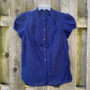 Navy blue button down shirt